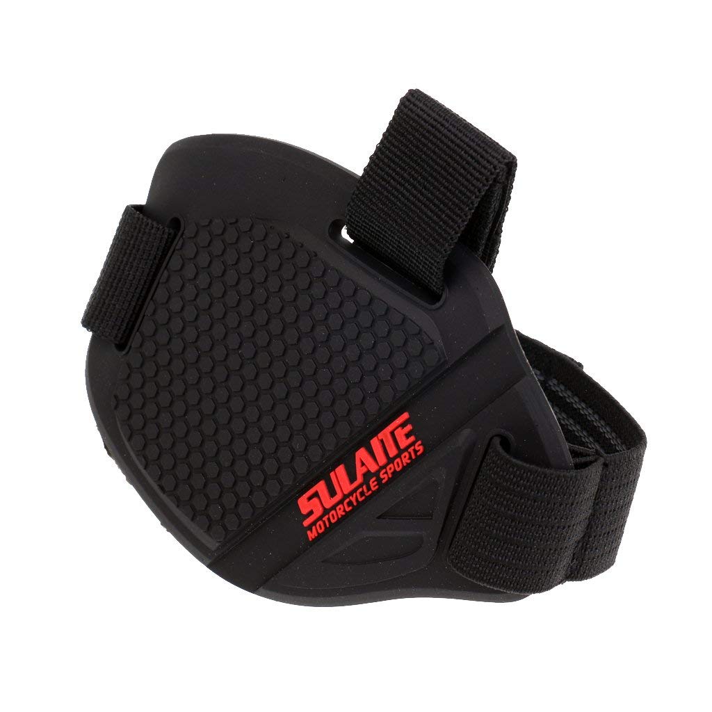 Magideal Motorcycle Gear Shift Pad for Shoe Protection with Adjustable Non Slip TPU Rubber | Black