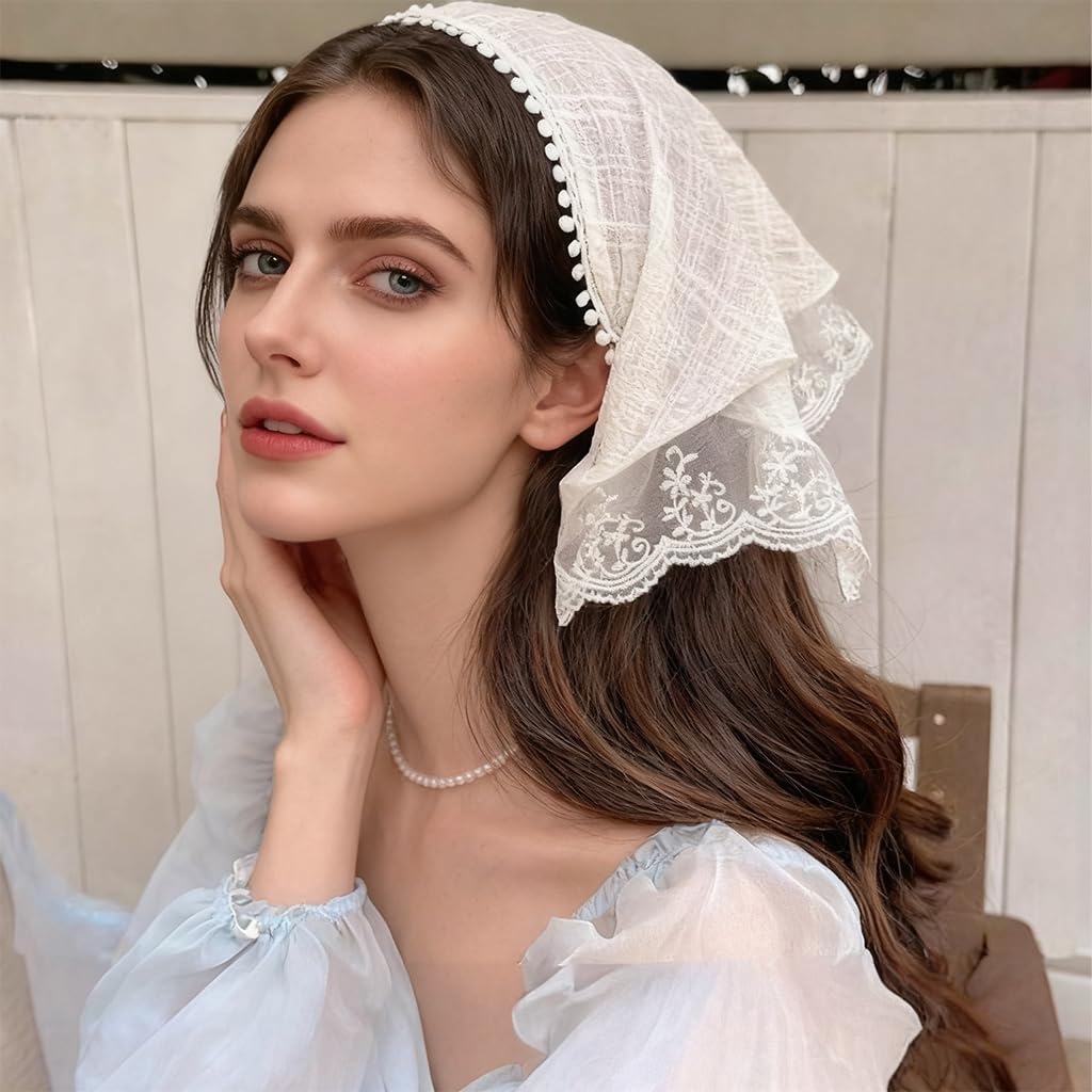 Zibuyu Hair Scarf Headband for Women featuring Lace Bandana Style and Elegant Design