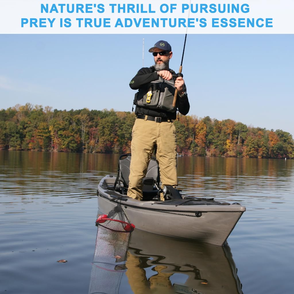 Proberos Floating Fish Basket for Kayak Fishing with Buoyancy Collars 25x60cm Nylon Mesh
