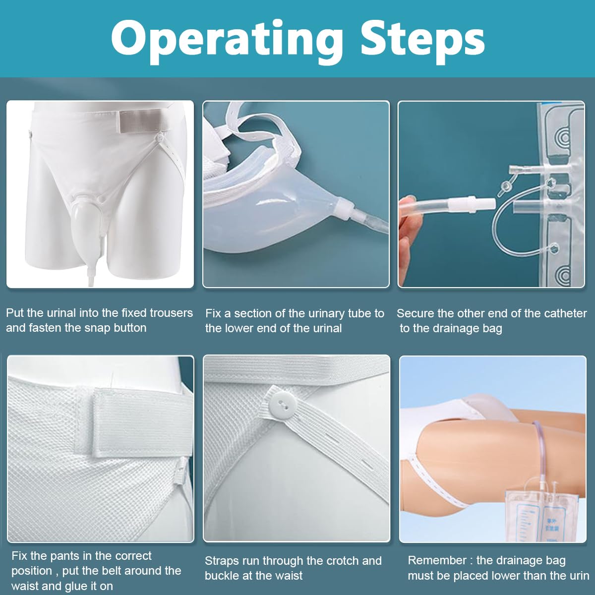 HANNEA Urinal for Men with Leakproof Backflow Prevention and Reusable Silicone Comfort | Ideal for Travel and Elderly Use