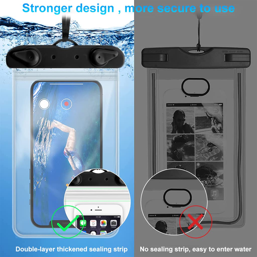 Proberos® Clear Waterproof Phone Sling Bag Phone Pouch with Lanyard IPX8 PVC Touch Screen Phone Cover Underwater Phone Pouch for 6.9