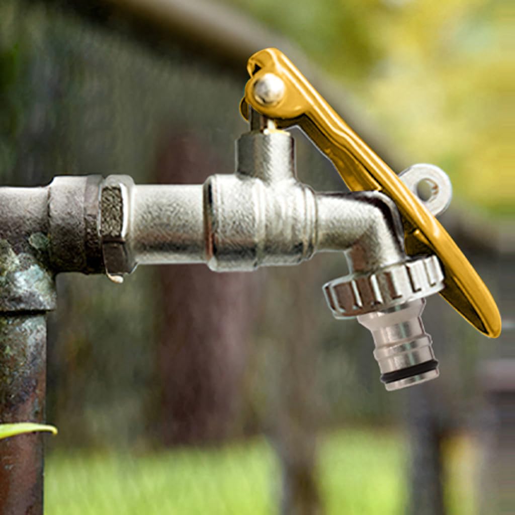 HASTHIP Garden Faucet for Outdoor Use with Lockable Handle and 1/2 inch Thread | Full Copper Construction