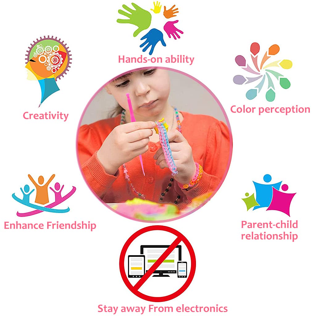 PATPAT Rubber Band Kit for DIY Bracelet Making with 4400pcs Loom Bands and Tools | Kids Gift Set