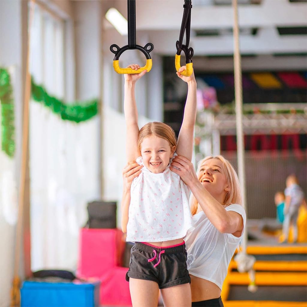 Proberos Kids Gymnastic Rings for Home Fitness with 400 kg Load Capacity | Adjustable 200 cm