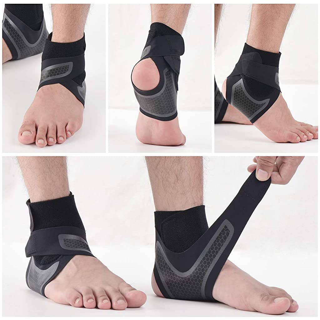 Hannea 1 Pcs Left Foot Breathable Ankle Brace for Sprained Ankle,Stabilize Ligaments,Prevent Re Injury for men & women with Adjustable Wrap