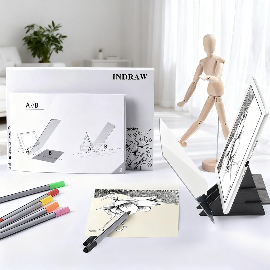 ZORBES Drawing Tracing Board for Artists featuring Reflective Surface and 10x18cm Clear Design