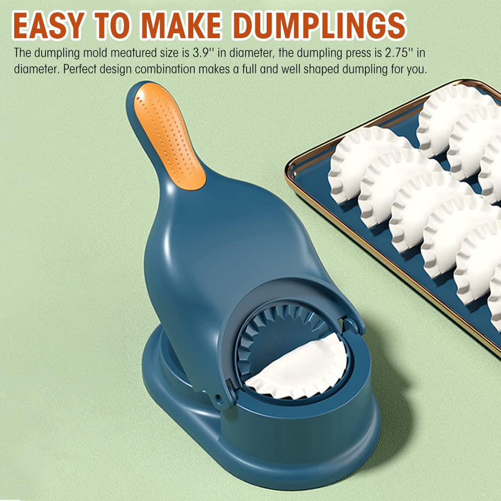 HASTHIP® Dumpling Maker Machine, 2 in 1 Dumpling Mould, Dumpling Skin Press Mould DIY Kitchen Tool, Manual Dumpling Press Maker