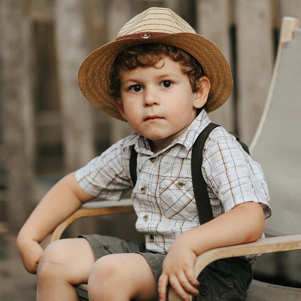 GUSTAVE Hat Bands for Cowboy Hats with Retro Charm and Brown Rivet Design | 2 Pieces Set