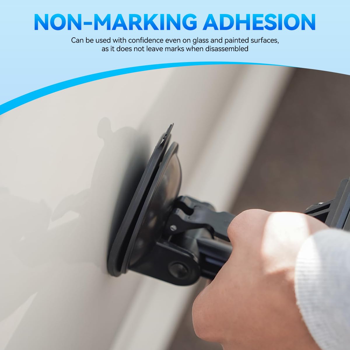 ZORBES Pocket 3 Suction Cup Mount for Action Cameras with 83mm Base and ABS Build | Adjustable 1/4 Inch Screw for Smooth Surface Shooting