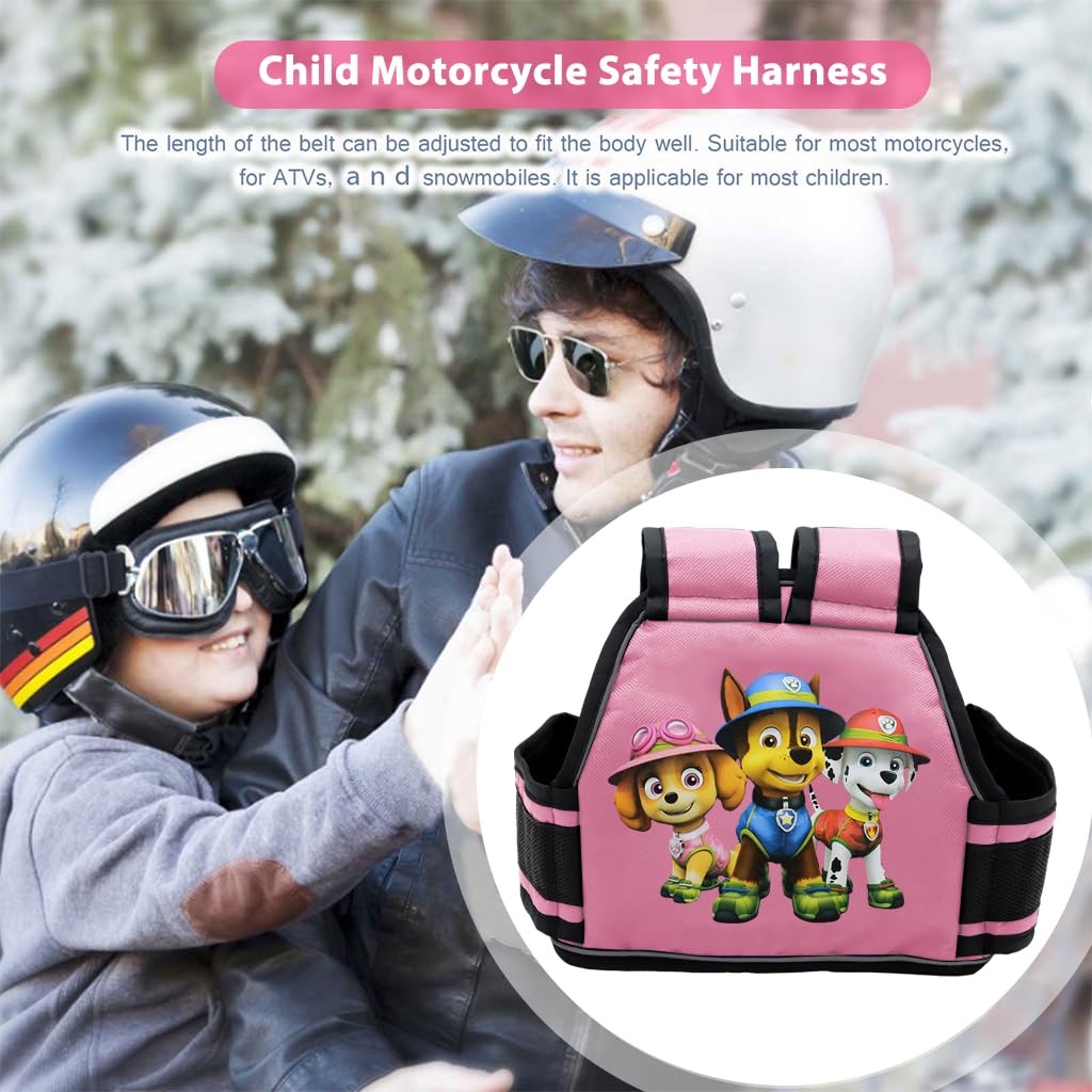 SNOWIE SOFT® Kids Safety Belt for Two Wheeler with Reflective Strips, Portable Car Seat Safety Belt for Kids for Bike Scooty, Kids Belt for Bike Ride Harness, Adjustable Safety Harness for Boys Girls