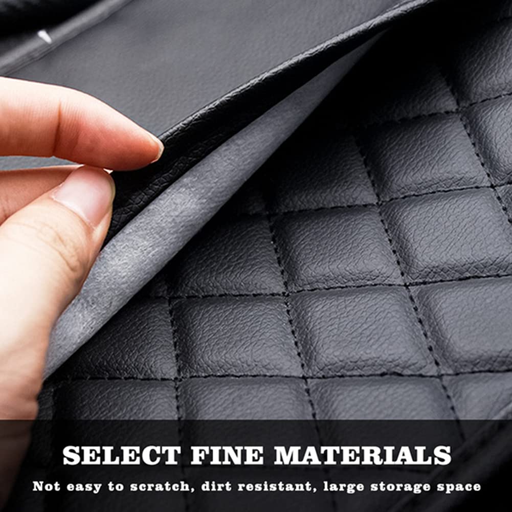 STHIRA Car Back Seat Organizer for Travel with Quick Release Buckle and PU Leather 25x22.5 cm
