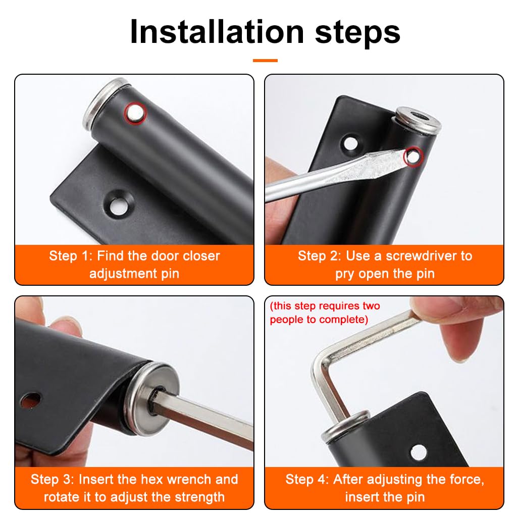 Serplex Automatic Door Closer for Homes and Offices with Adjustable Tension and Stainless Steel Construction