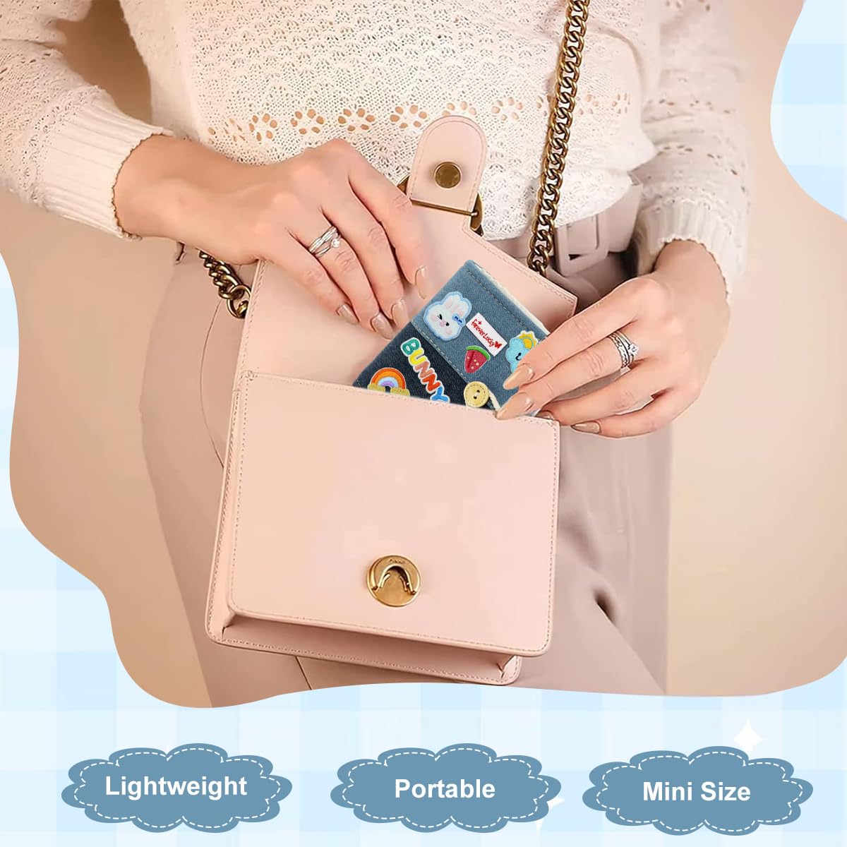 HASTHIP Pocket Photo Album for Kpop Cards with 20 Double Sided Pockets and Patchwork Cover | DIY Gift