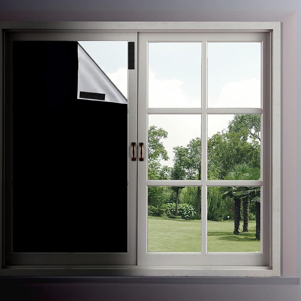 HASTHIP Portable Blackout Shades for Windows 118 x 57 in with Silver Coating | 100% Light and UV Blocking