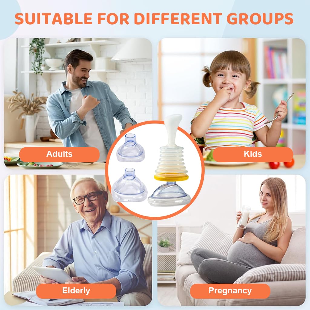HANNEA Choking Rescue Device for Kids and Adults with Portable Emergency Suction Kit 3 PCS