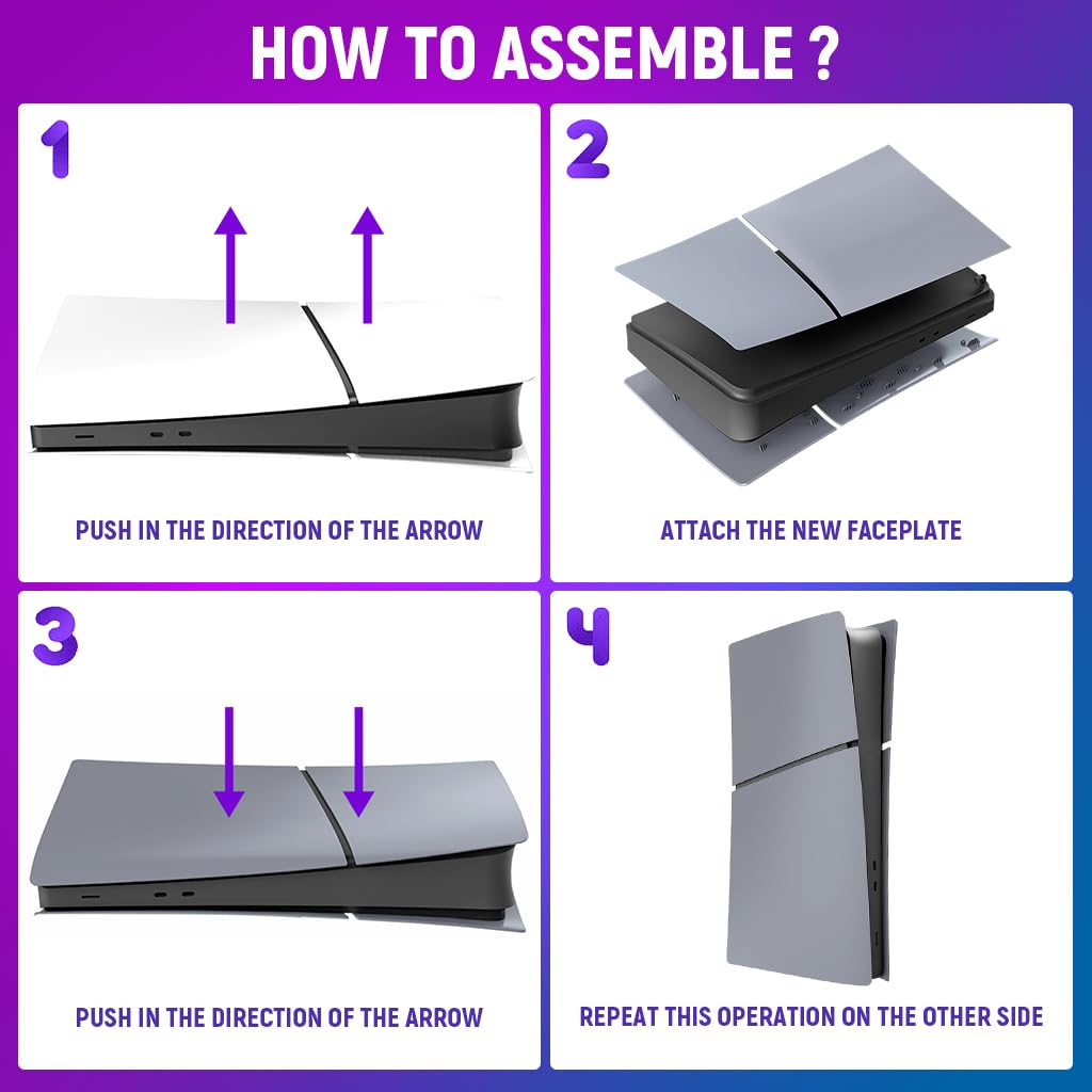 ZORBES Replacement Faceplates for PS5 Slim with 30th Anniversary Sticker and ABS Shell | Precision Fit Cooling Design