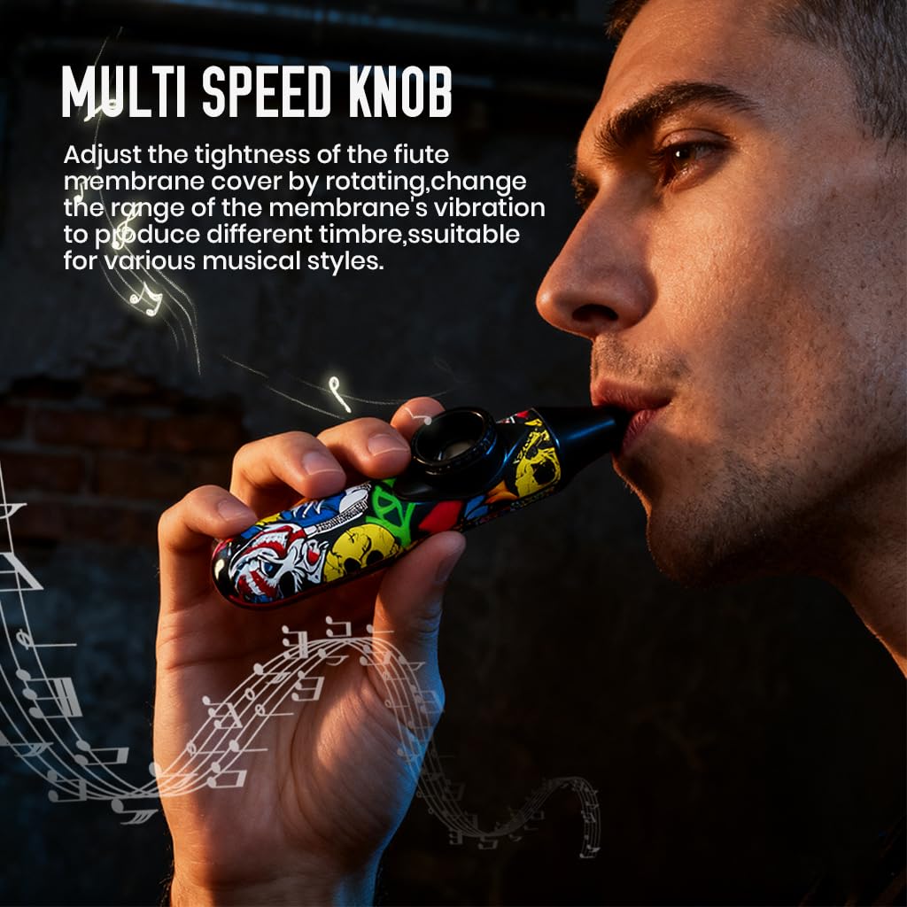 HASTHIP Kazoo Musical Instrument for Kids and Adults with 5pcs Membrane and Tunable Design
