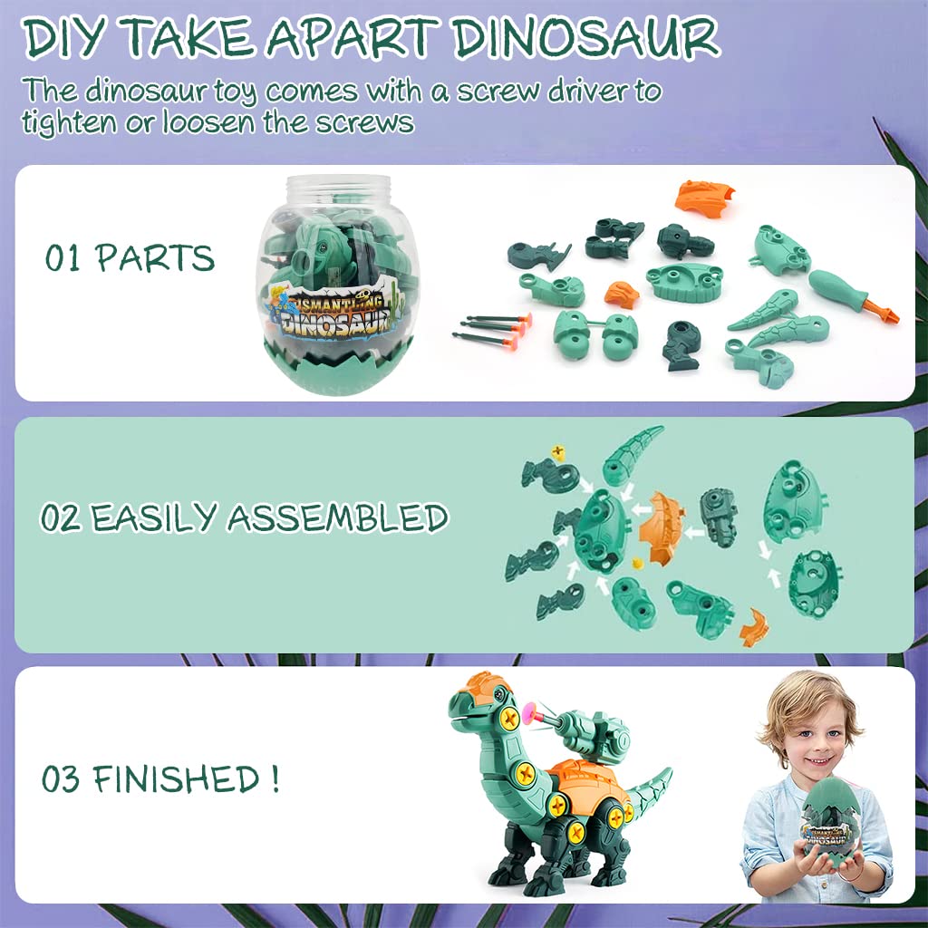 PATPAT Dinosaur Toys for Kids featuring DIY Screwdriver Assembly Egg | ABS STEM Gift