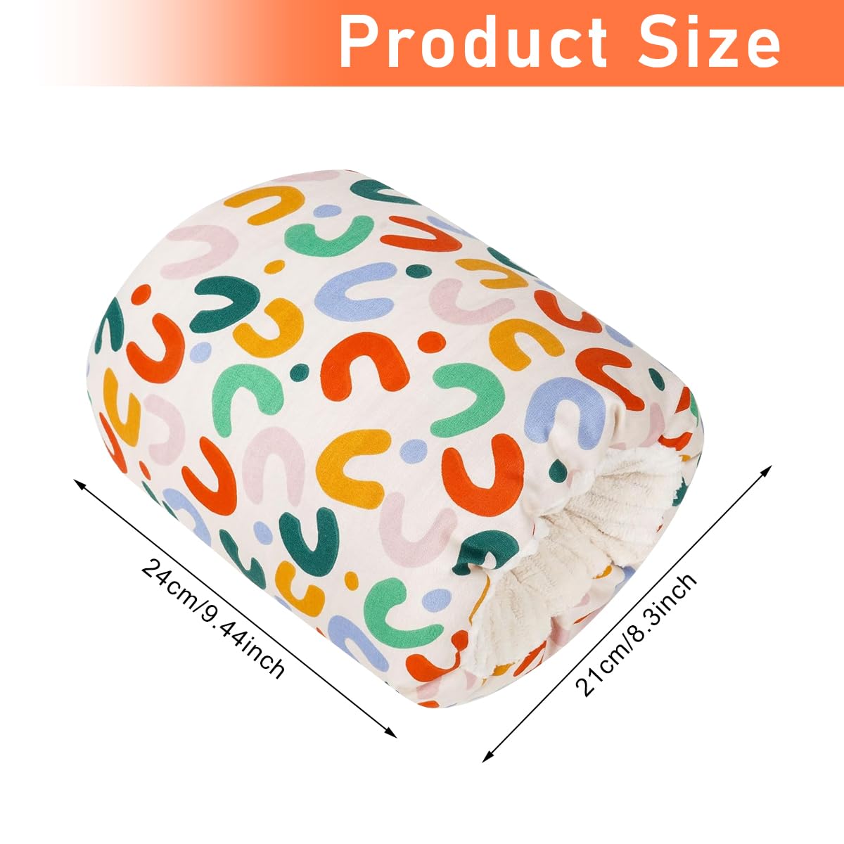 SNOWIE SOFT® Breastfeeding Baby Pillow Mother Arm Pillow Soft Cotton Arm Support Pillow for Breastfeeding Mother Cute Print Pillow for Soothing, Breastfeeding, 23x18cm