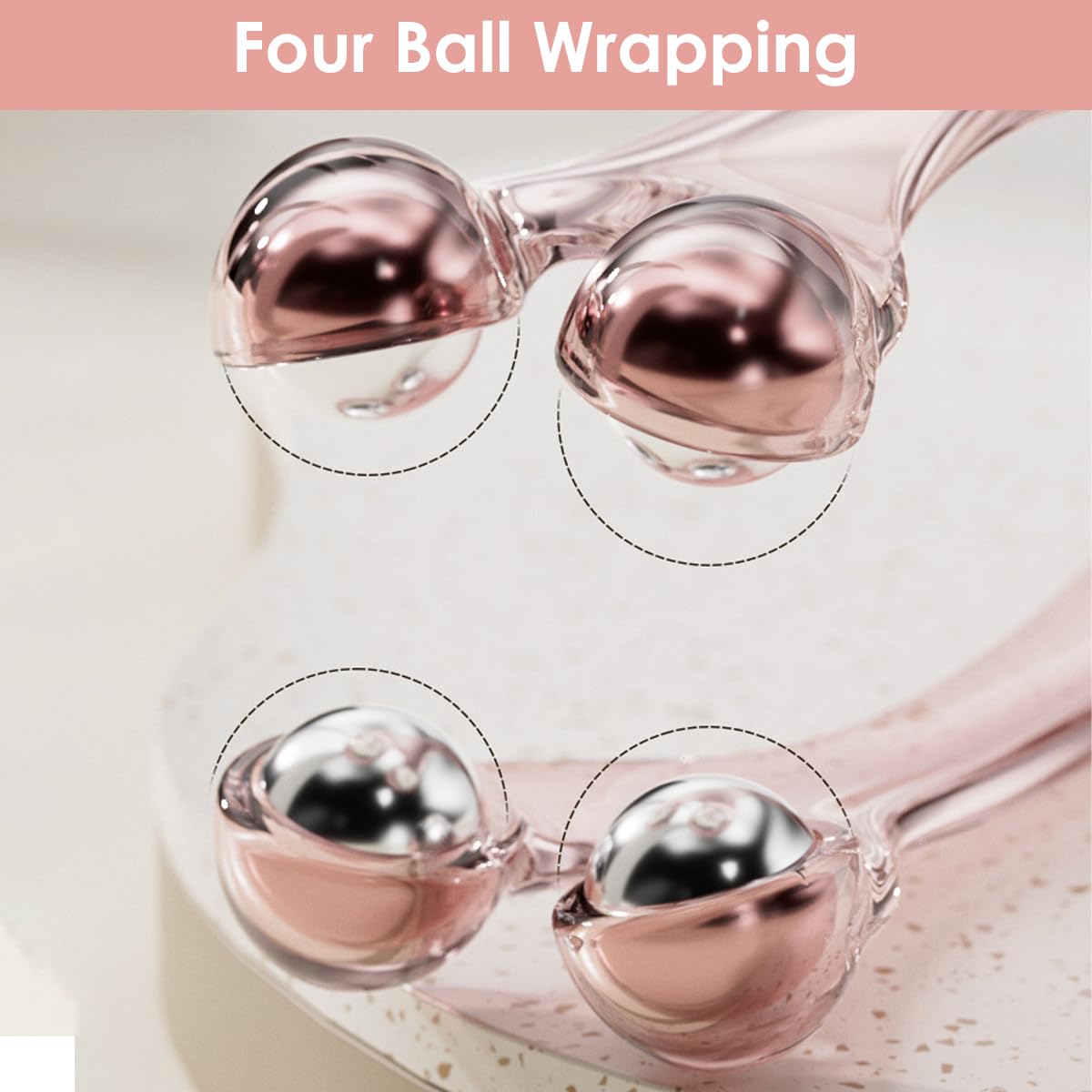 HANNEA Finger Massager Roller for Hand Relaxation with 4 Metal Rollers | Stress Relief and Circulation