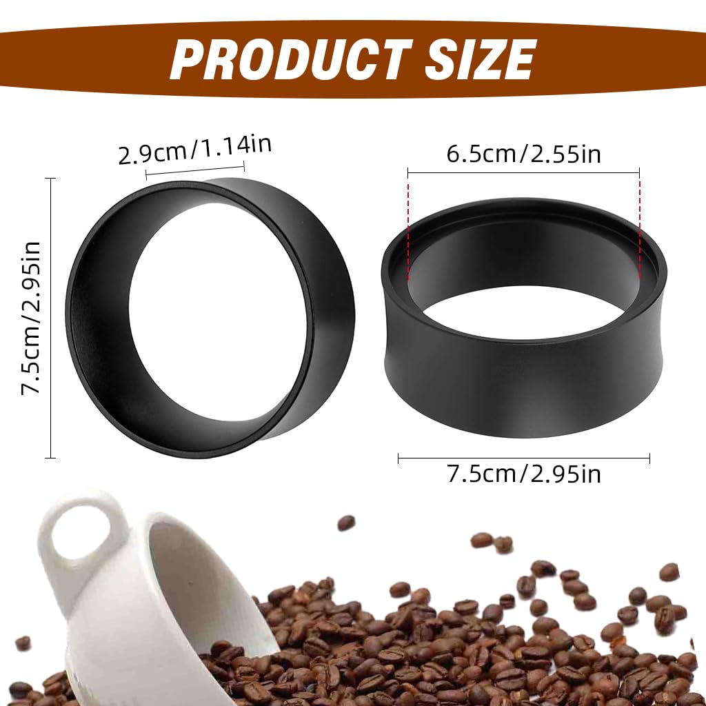 Supvox Portafilter Dosing Funnel for Espresso with 58mm Snug Fit Thread Design | 3PCS Aluminium