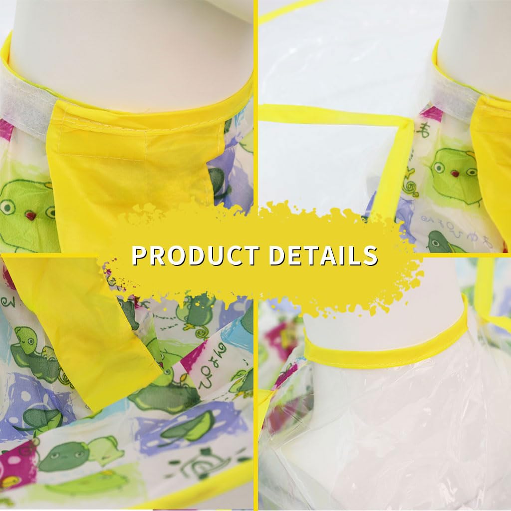 SNOWIE SOFT Hair Cutting Cape for Kids with Clear Front Window and 60cm Diameter | Foldable Waterproof PE Cape for Home or Salon Use