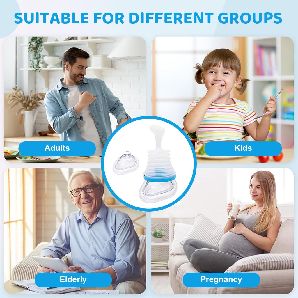 HANNEA Choking Rescue Device for Kids and Adults 2 PCS Portable Emergency Airway Suction