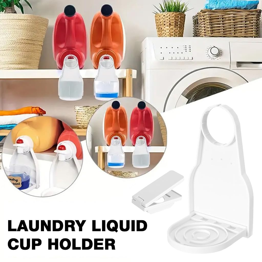 HASTHIP Laundry Detergent Dispenser for Bottles with Press Type Nozzle and Cup Tray | Universal Fit