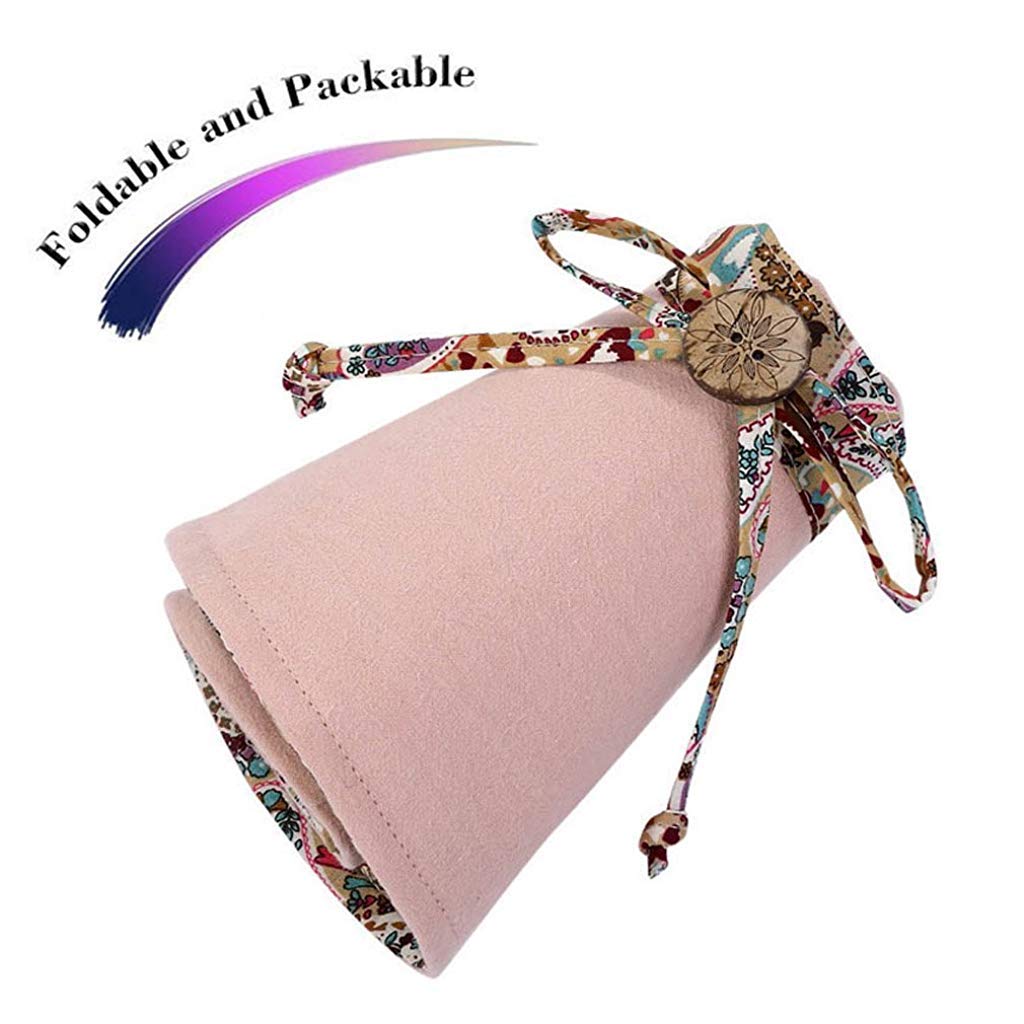 PALAY Womens Sun Hat for Beach and Garden with 4 in Wide Brim UPF 50+ Foldable Pink Hat