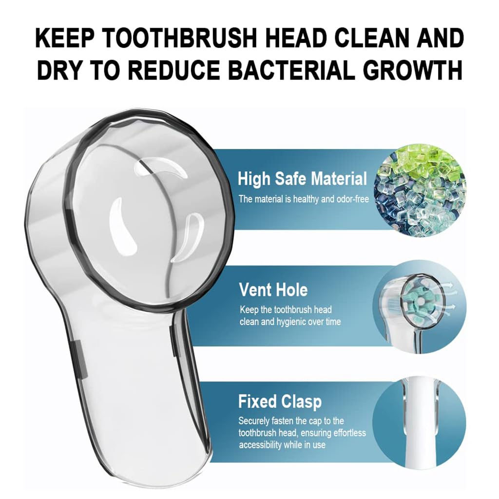 ZIBUYU Toothbrush Covers for Travel and Storage with Protective Fit | 4 Pack Durable Design