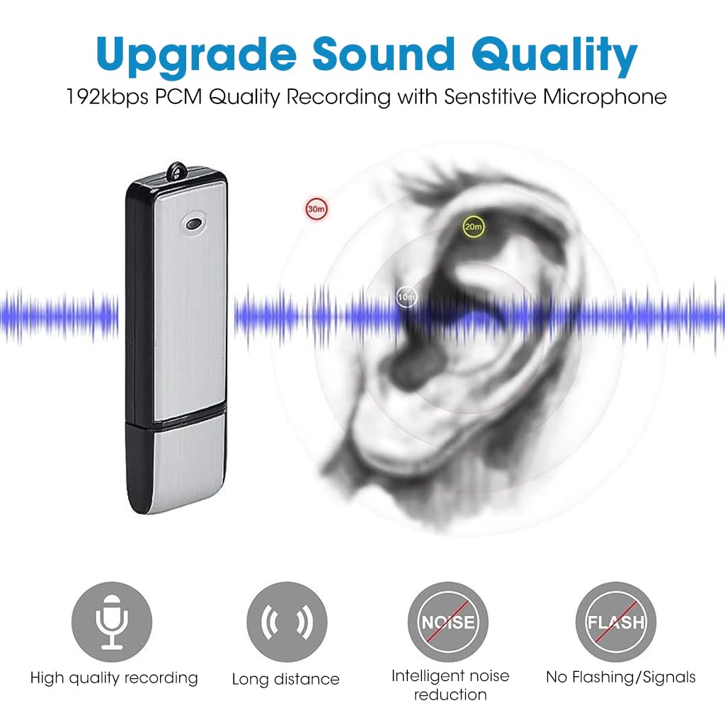 ZORBES Mini Digital Voice Recorder for Meetings and Lectures with 90 Hours Recording | Rechargeable Metal USB Audio Device