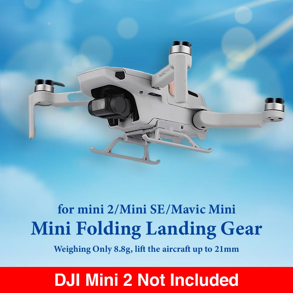 ZORBES Mini 2 Landing Gear for DJI Mini 2 with 21mm Extension and Foldable Quick Release Design