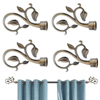 HASTHIP® 4pcs Metals Decorative Curtain Drapery Rod/Pole Finials Ends for Dia.20-22.5mm Curtain Poles