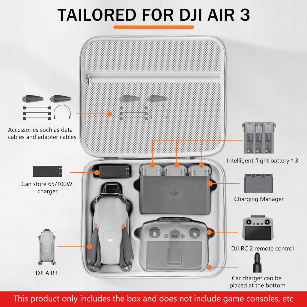 [Second-hand]ZORBES@ Air 3 Portable Carry Bag Protective Bag Travel Bag for DJI Air 3 Drone Accessories for DJI RC-N2
