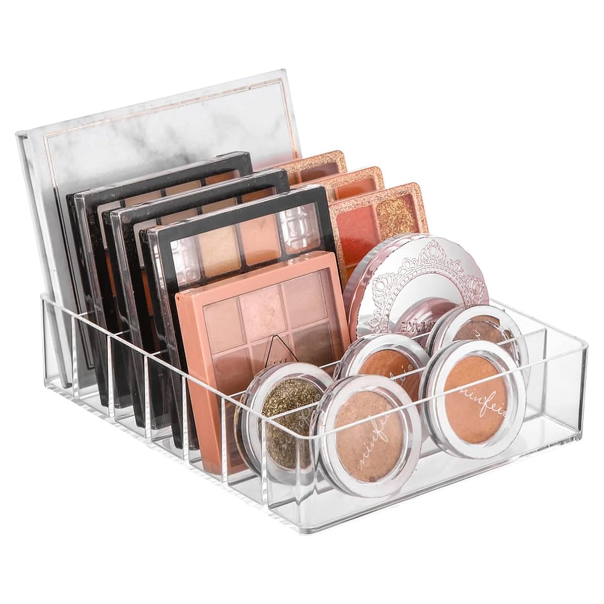 MAYCREATE® Make Up Organizers and Storage for Vanity, 7 Sections Divided Clear Acrylic Cosmetics Organizer for Drawer and Bathroom