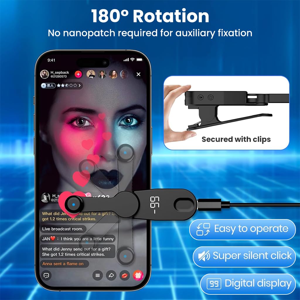 ZORBES USB Wired Auto Clicker for Phone and Tablet with 198 Speed Levels | Plug and Go Controller