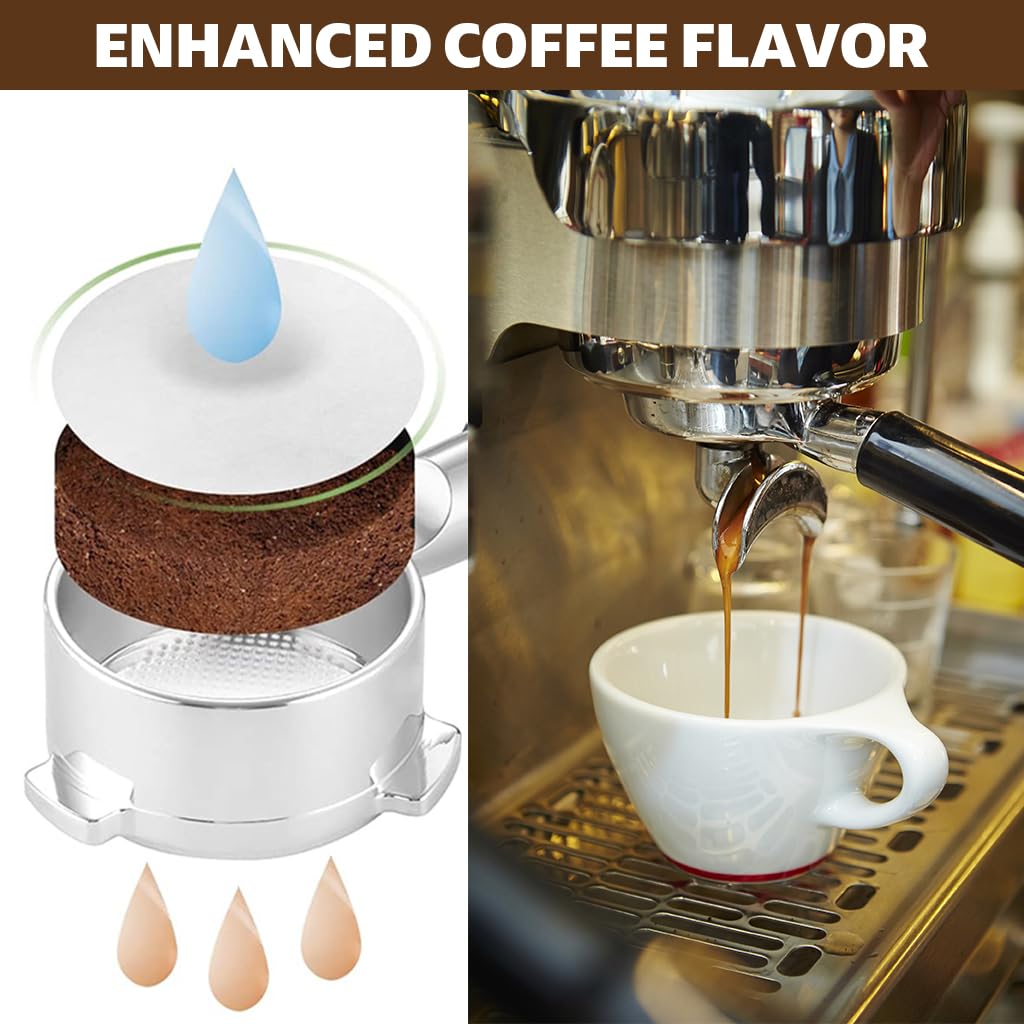 Supvox Espresso Coffee Filters for 58mm Portafilter with 400 Count Value Pack | Biodegradable Paper for Clean Flavor