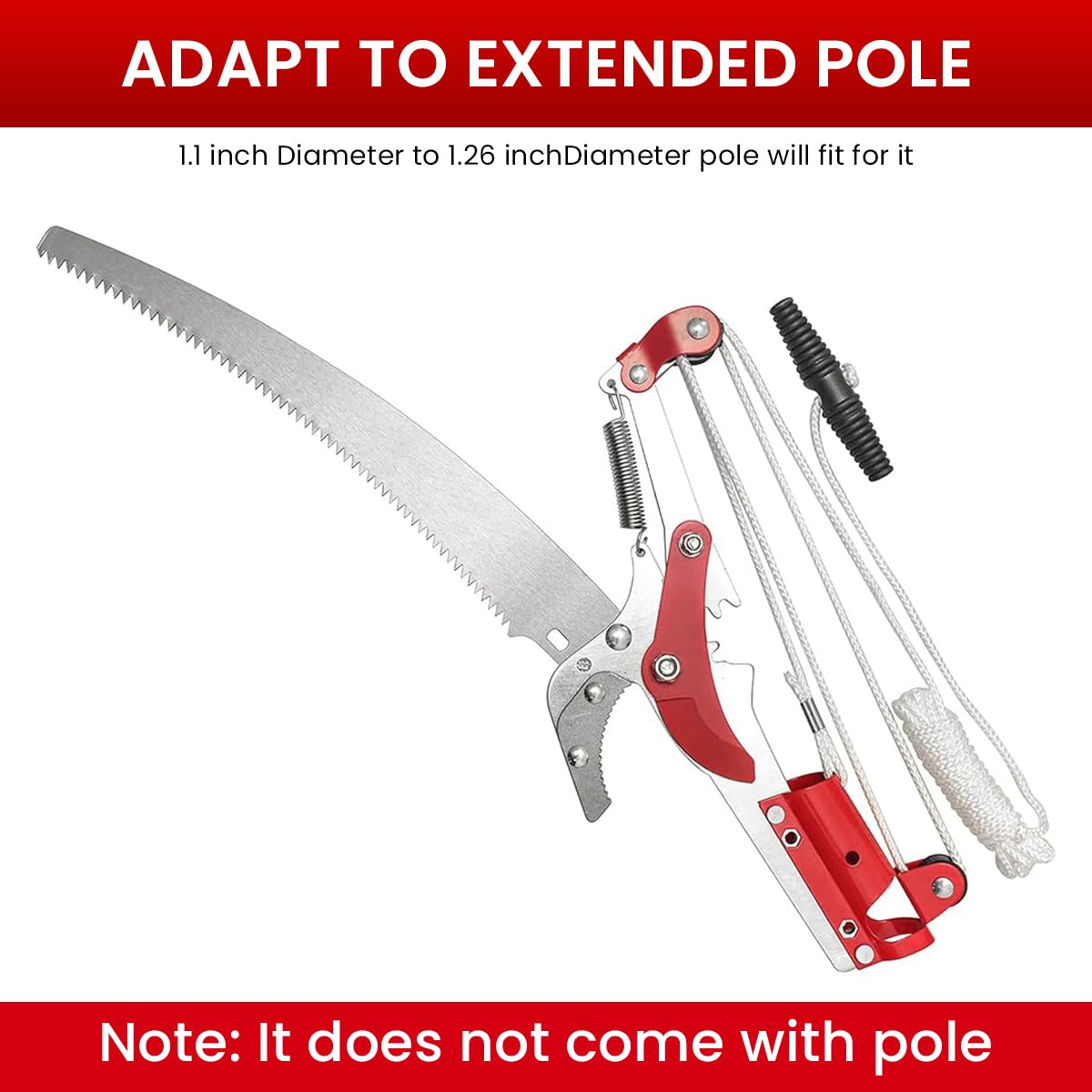 Serplex Tree Pruner for High Branch Cutting with Cord-Controlled Bypass | SK5 Alloy Steel 3 PCS