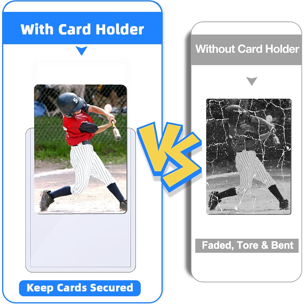 PATPAT Card Sleeves for K-pop and Trading Cards featuring Clear 3x4 in PVC Holders | 50 Pcs