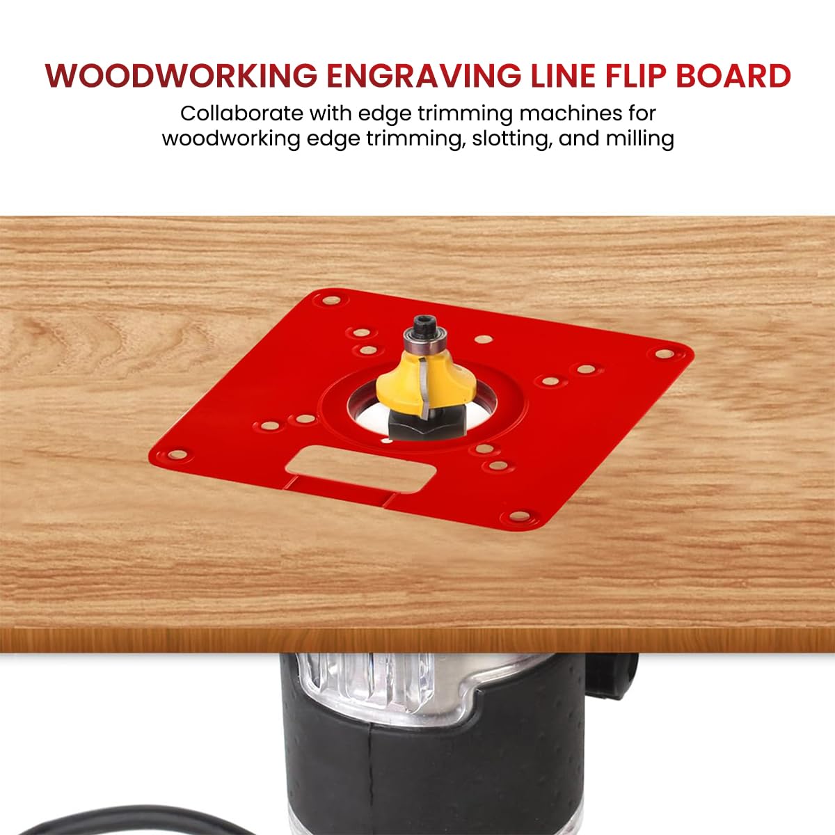 Serplex Router Table Insert Plate 120x120mm for Woodworking featuring Centering Hole Socket | Aluminum Alloy Setup for M372 3709 3703MT370 Models