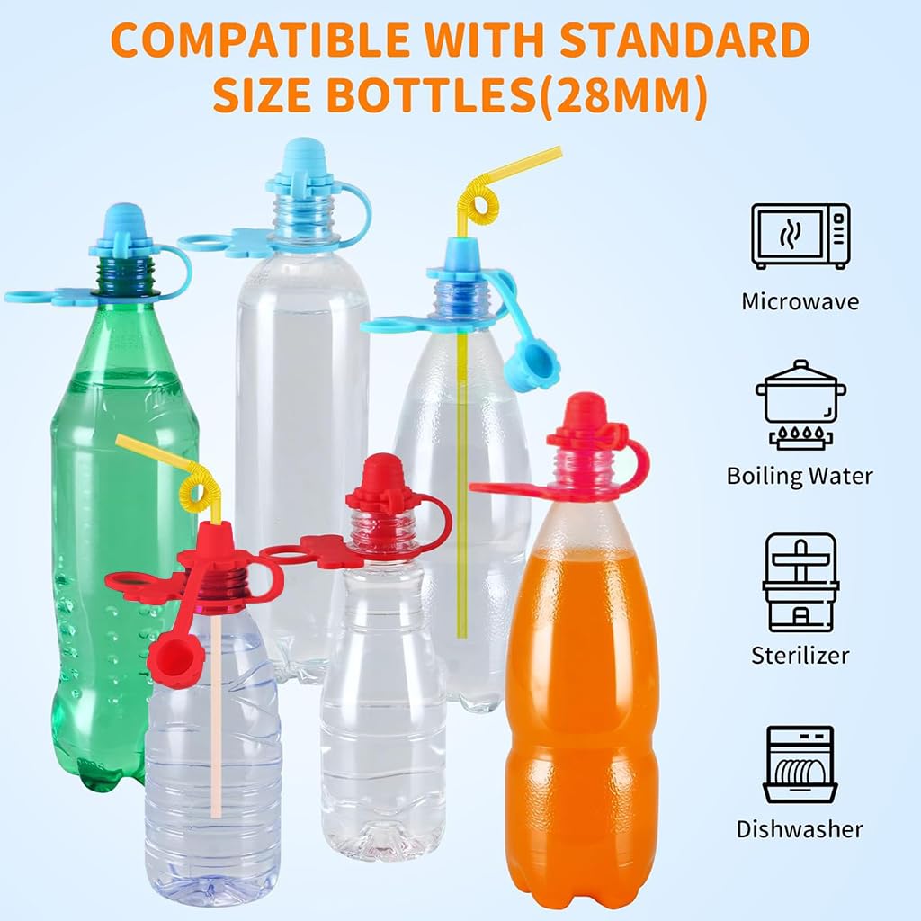 SNOWIE SOFT Water Bottle Spout Lid 2Pcs for Kids with Spill-Proof Design and Food-Grade Silicone
