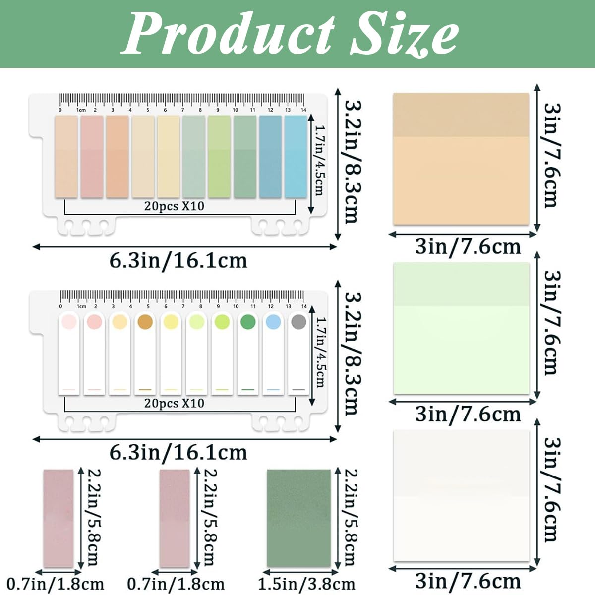 HASTHIP Transparent Sticky Notes for School, Office and Home with 700 Sheets PET Design | Removable Waterproof Memo Pads