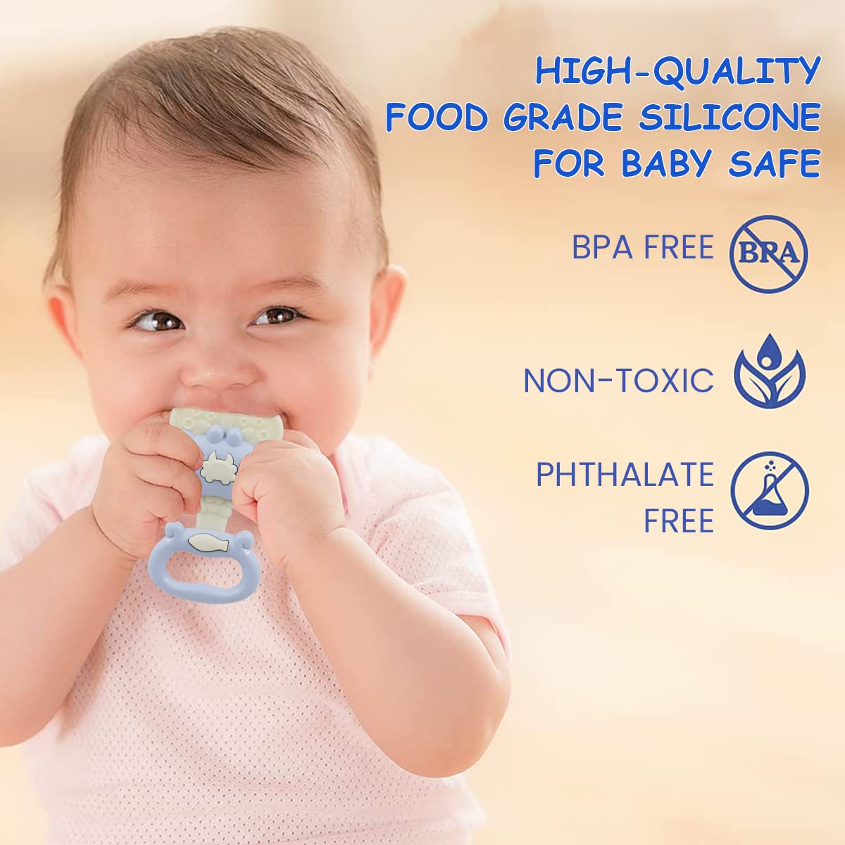 SNOWIE SOFT Baby Rattle Toy Set for 3–12 Months with Teether and 6pcs BPA Free Design | Gift for Newborns