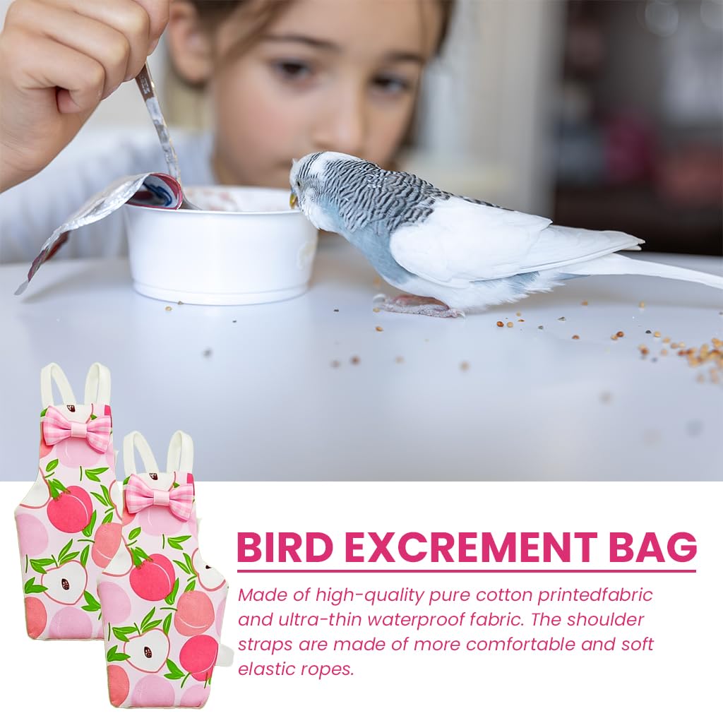 ZIBUYU Bird Flight Suit for Small Birds with Elastic Straps and Waterproof Fabric | 2 Pack
