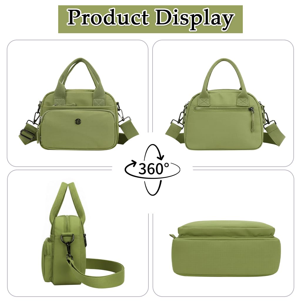 Zibuyu Mini Nylon Crossbody Bag for Women with Multi Pockets and Adjustable Strap | Lightweight Waterproof Shoulder Purse for Travel