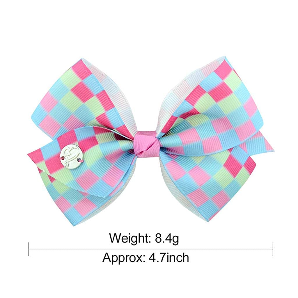 PALAY  6 Pieces Girl's Hair Bows Alligator Clips Unicorn Grosgrain Ribbon Barrettes Hair Accessories for Girls Kids Baby Beautiful Assorted Styles