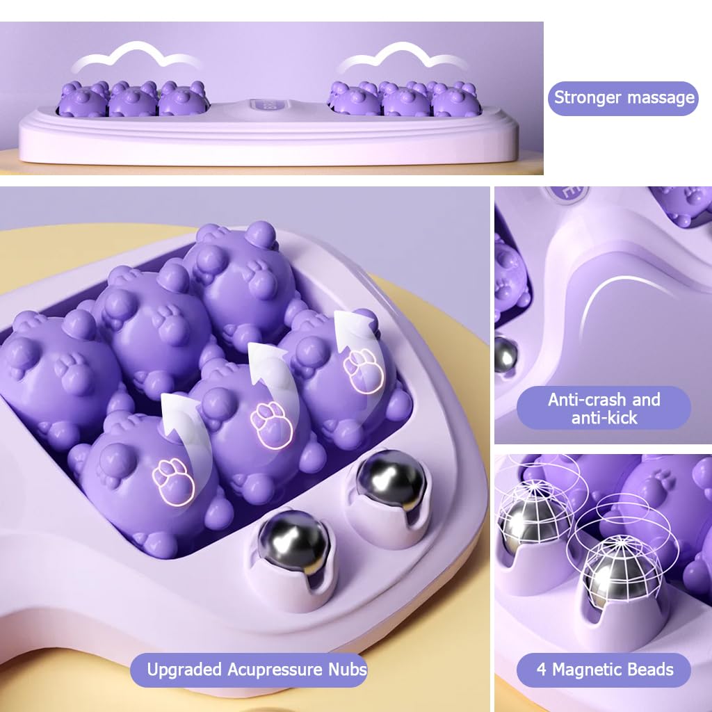 HANNEA Foot Massager Roller for Pain Relief and Deep Relaxation | 3PCS Purple Set