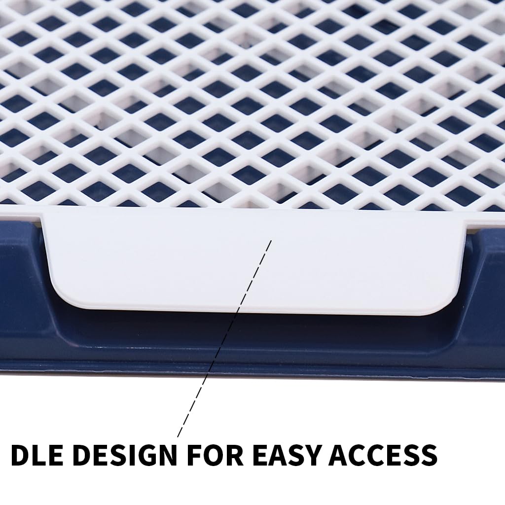 HASTHIP Dog Toilet for Small and Medium Dogs featuring Removable Mesh Grate 65 x 50 cm | Easy Cleanup