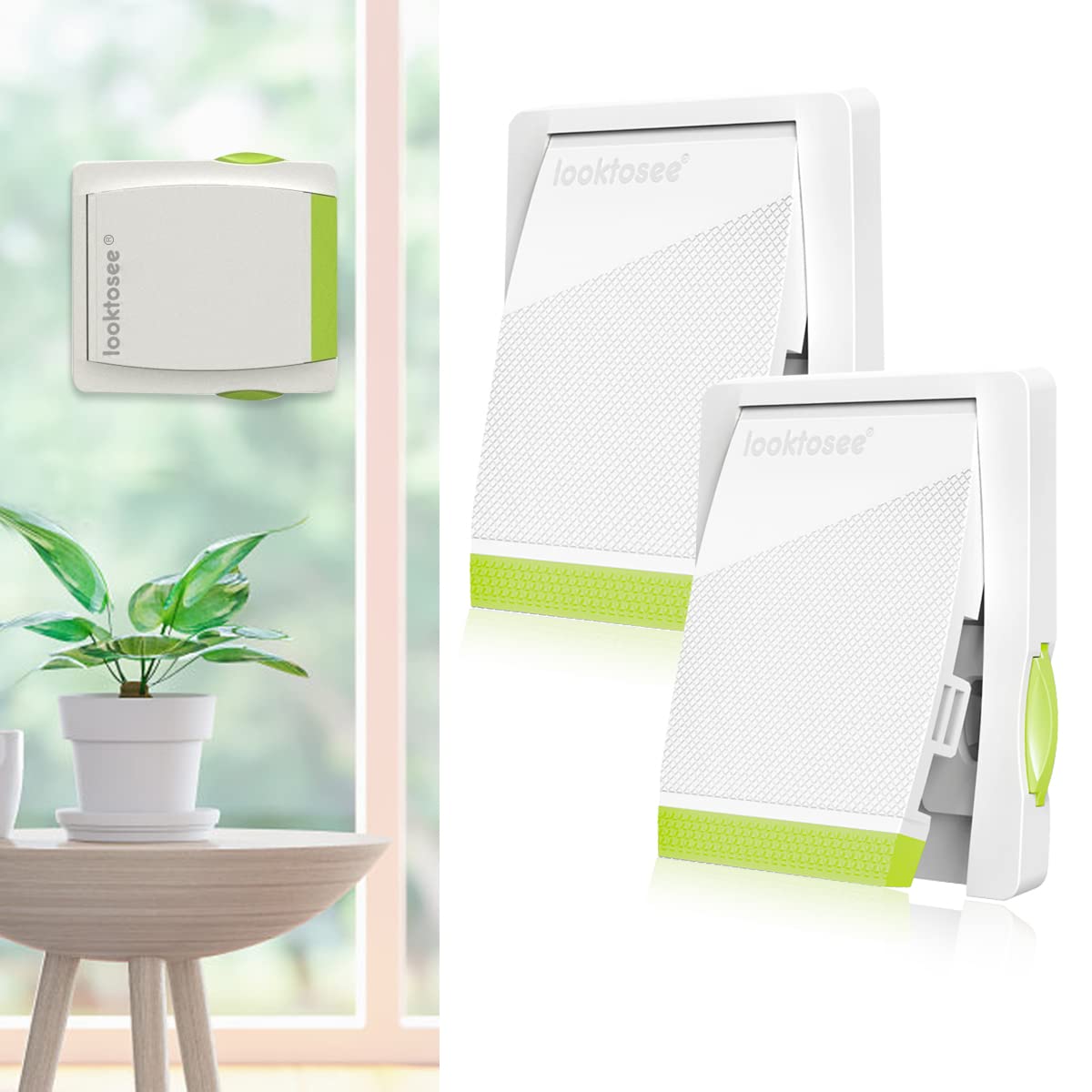 SNOWIE SOFT Security Window Lock for Push Pull Doors with Self Adhesive Stopper | 2 Pack 1.18 in Width for Kids Safety