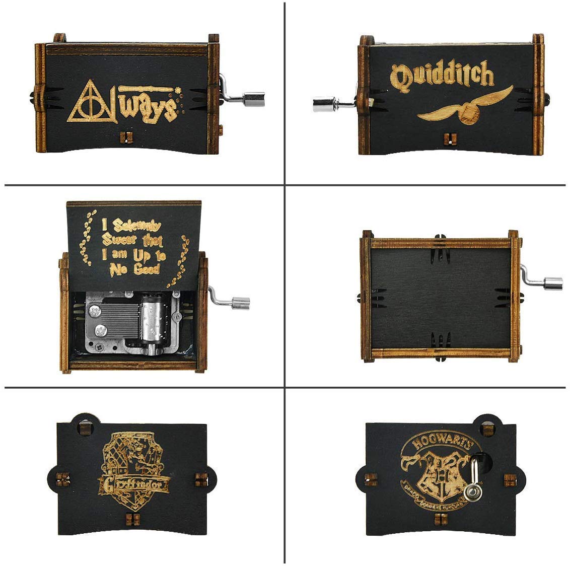 PATPAT Harry Potter Music Box for Birthday and Diwali Gifts featuring Hand Crank | 2.5×2.0×1.75 in Wooden Design